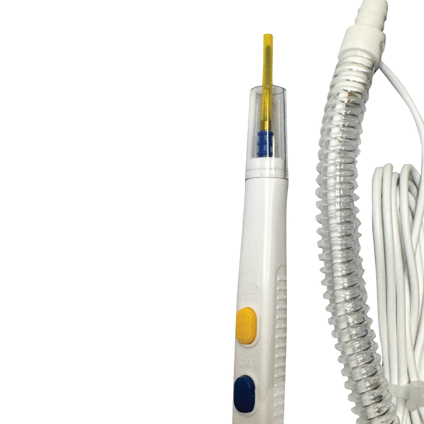 Disposable Electrosurgical Cautery Pencil with Smoke Evacuation Tube
