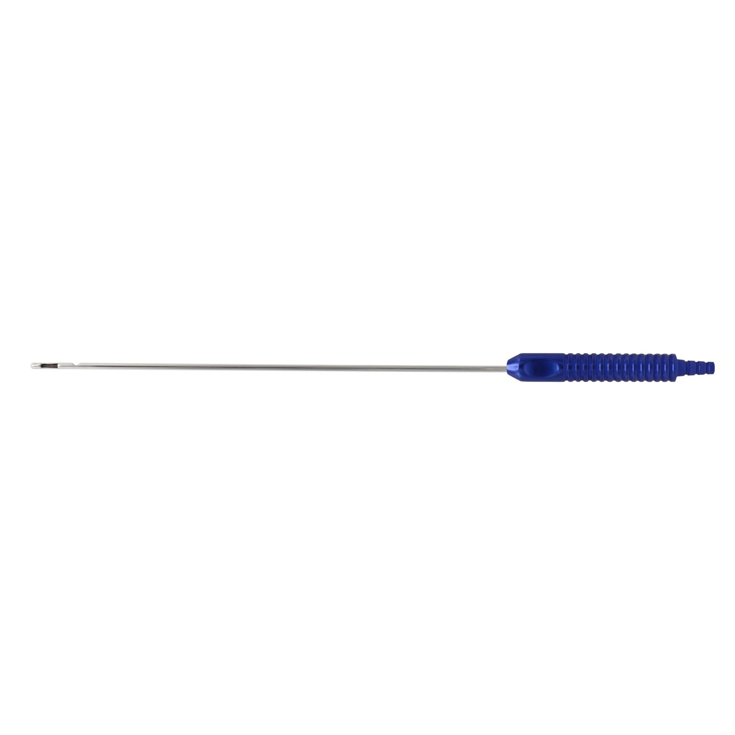 TriFlow Hybrid Liposuction Cannula – 30 cm × Ø 3 mm | 1 Diagonal + 1 Central Hole | Blue Handle