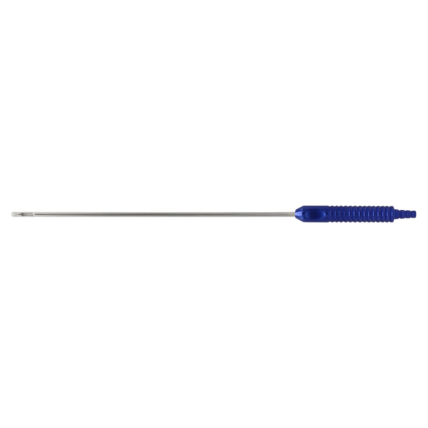 Liposuction Cannula – Single Central Port | 5 mm × 30 cm | Blue Handle