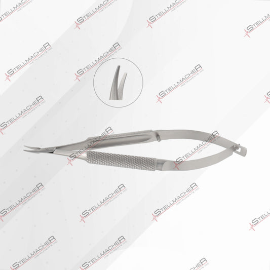 Barraquer, Micro-Needle Holder, curved, 0.6 x 10 mm, without lock, Overall Length 10.5 cm