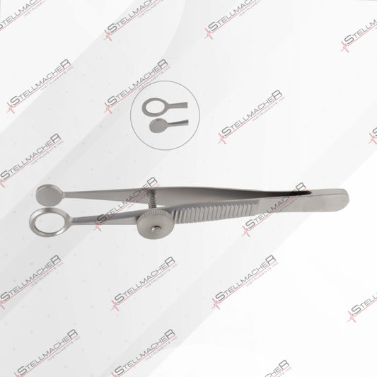 Ayer Chalazion Forceps, inner dia 8 mm, overall length 9 cm