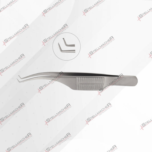 Barraquer, Colibri Micro-tying Suture forceps, 1 x 2 teeth, 0.40 mm, without platform, overall length 7.5 cm
