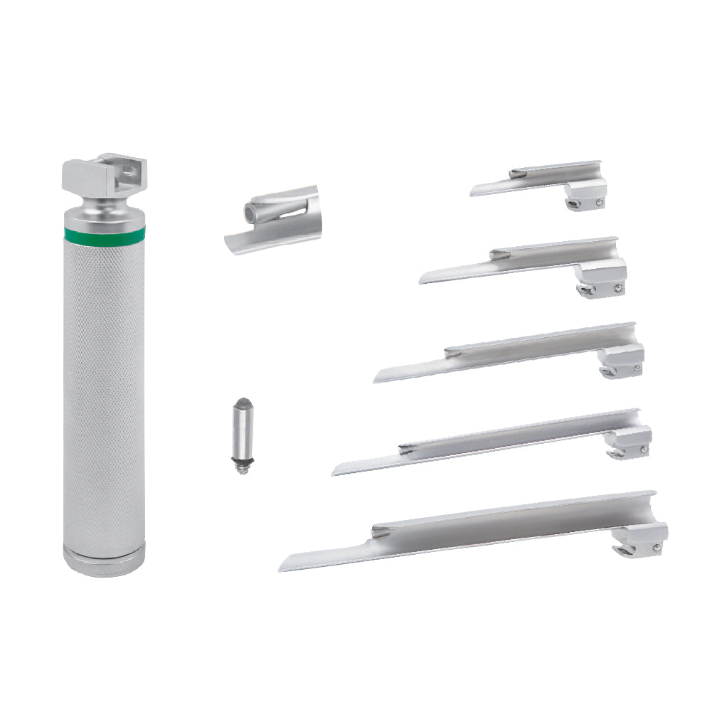 Reusable / Autoclavable Miller Fix Tube HBT Laryngoscope (Fiber Optic) Cold Light Guide Set