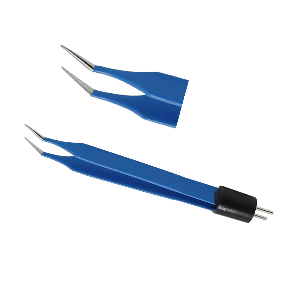Iris Bipolar Forceps- Angled 108mm, 0.3mm Tip