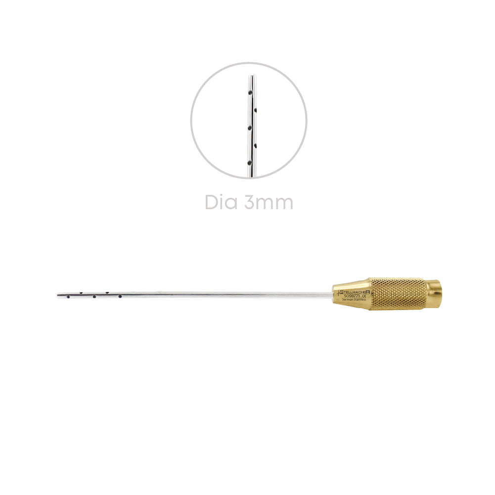 Liposuction cannula sets 4 Length 15cm - Dia 3 mm - Hole 1.5 mm - 10 Holes