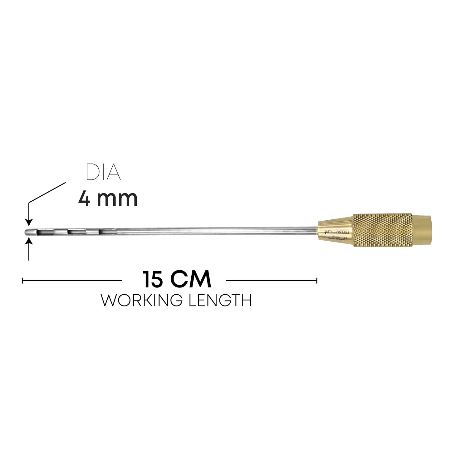 TRIPORT Fournier Liposuction Cannula – 3 Straight Holes