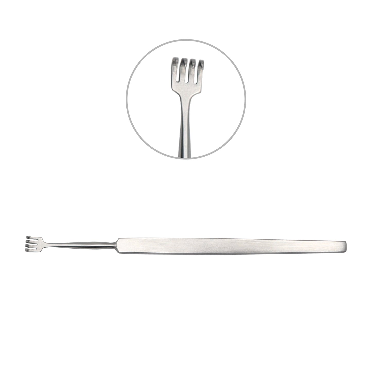 Knaap Lacrimal Retractor – 4 Prongs, Sharp Tip | 13 cm Surgical Instrument