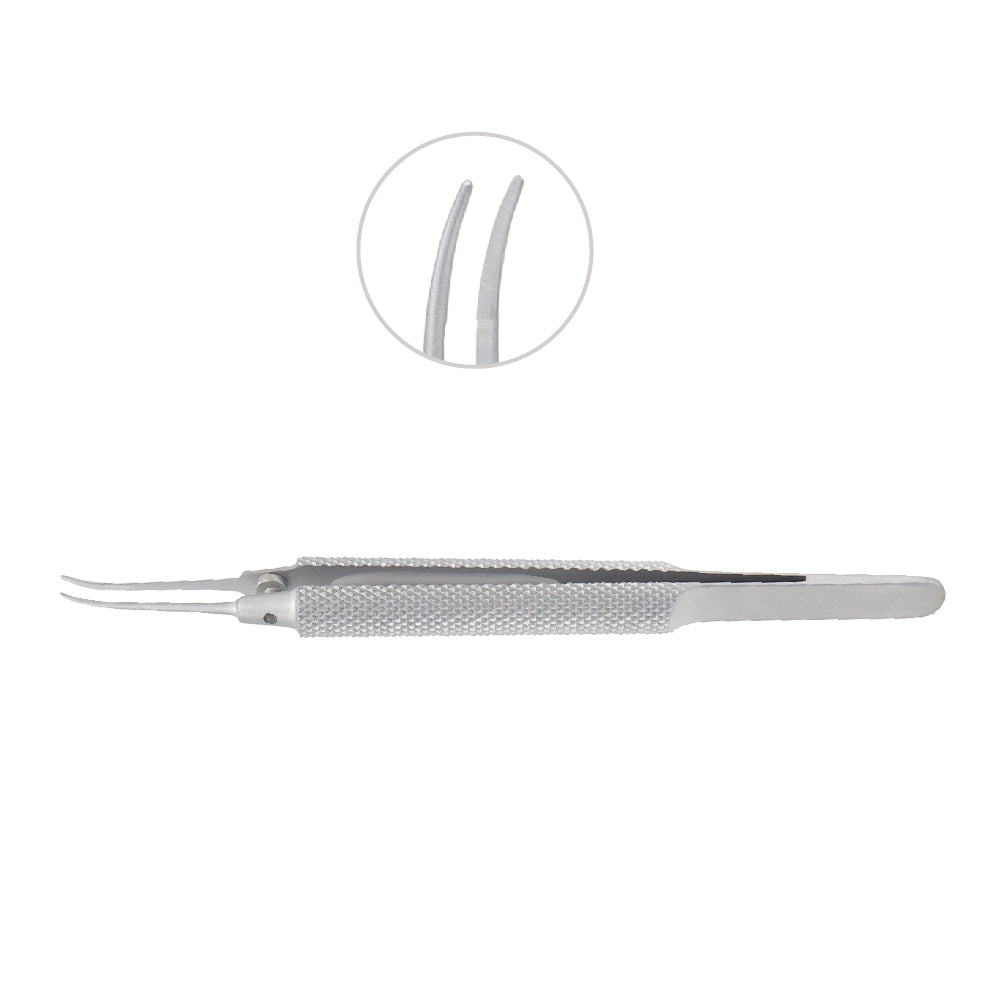 Tennant Tying Forceps, curved, extra delicate smooth jaws, 0.5 x 6 mm tying platform, overall length 11 cm