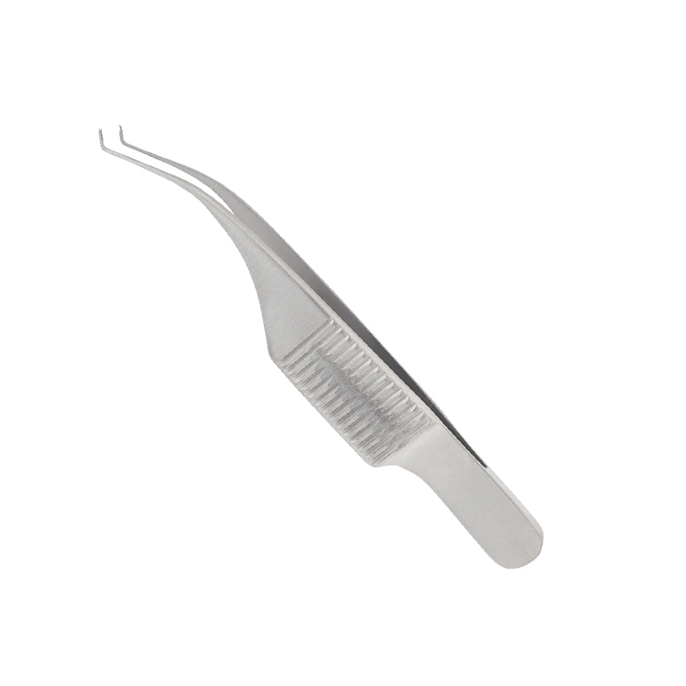 Barraquer, Colibri Micro Suture forceps, 1 x 2 teeth, 0.12 mm, with platform, overall length 7.5 cm