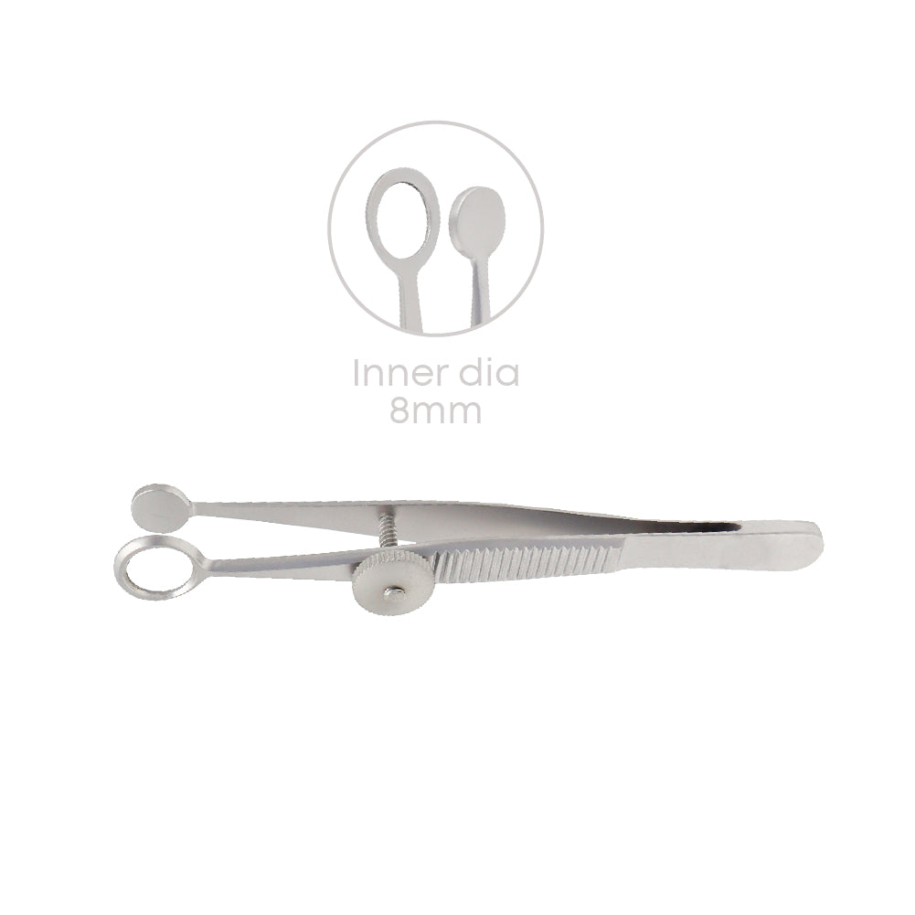Ayer Chalazion Forceps, inner dia 8 mm, overall length 9 cm