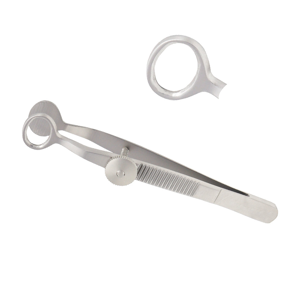 Desmarres Chalazion forceps, oval, O.D 13 mm, overall length 9cm, small