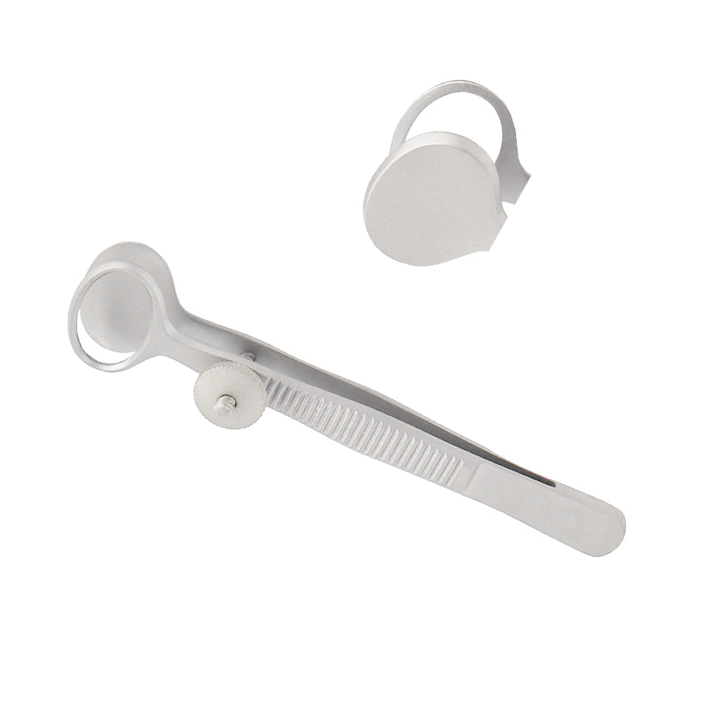 Desmarres Chalazion forceps, oval, O.D 20 mm, overall length 9cm, medium