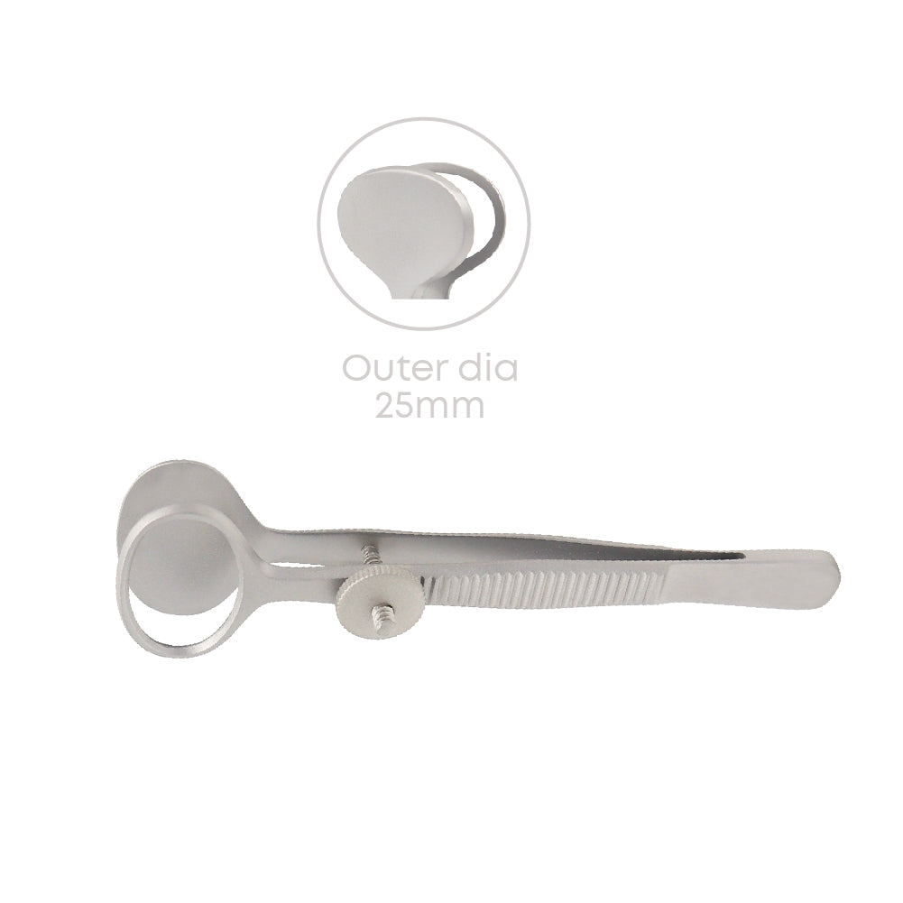 Desmarres Chalazion forceps, O.D 25 mm, overall length 9cm, large