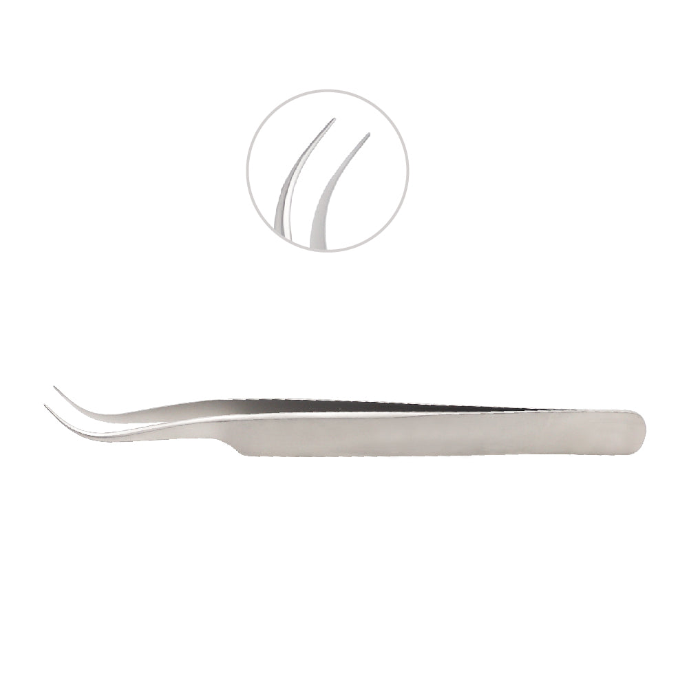 Jewelers forceps curved No. 7, overall length 12 cm