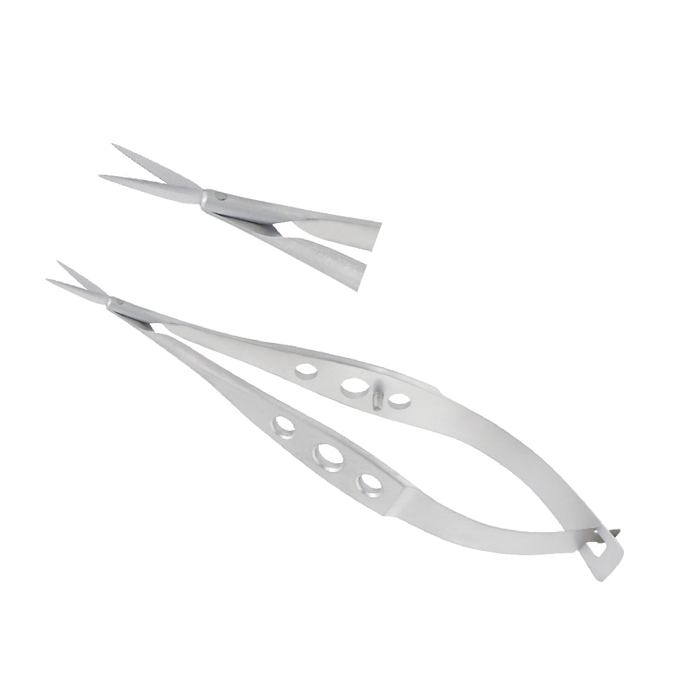Micro Vannas Scissors, Secondaire Cataract, Straight, Very Delicate, Overall Length 8.5 cm
