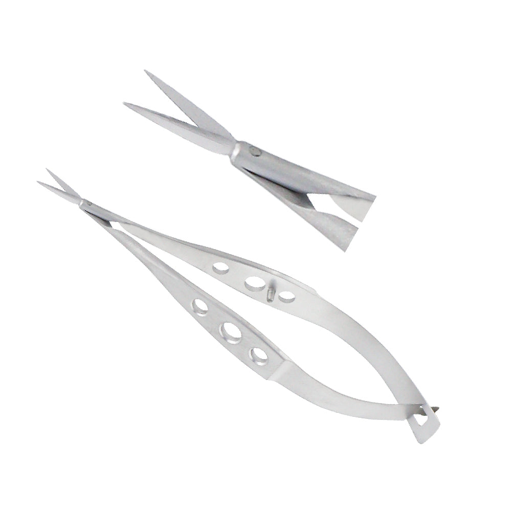 Micro Vannas Scissors, secondaire cataract, straight, very delicate, Blade, overall length 8.5 cm