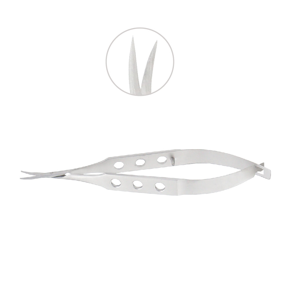 Corneal Universal Scissors , Curved, pointed, overall length 10.5 cm