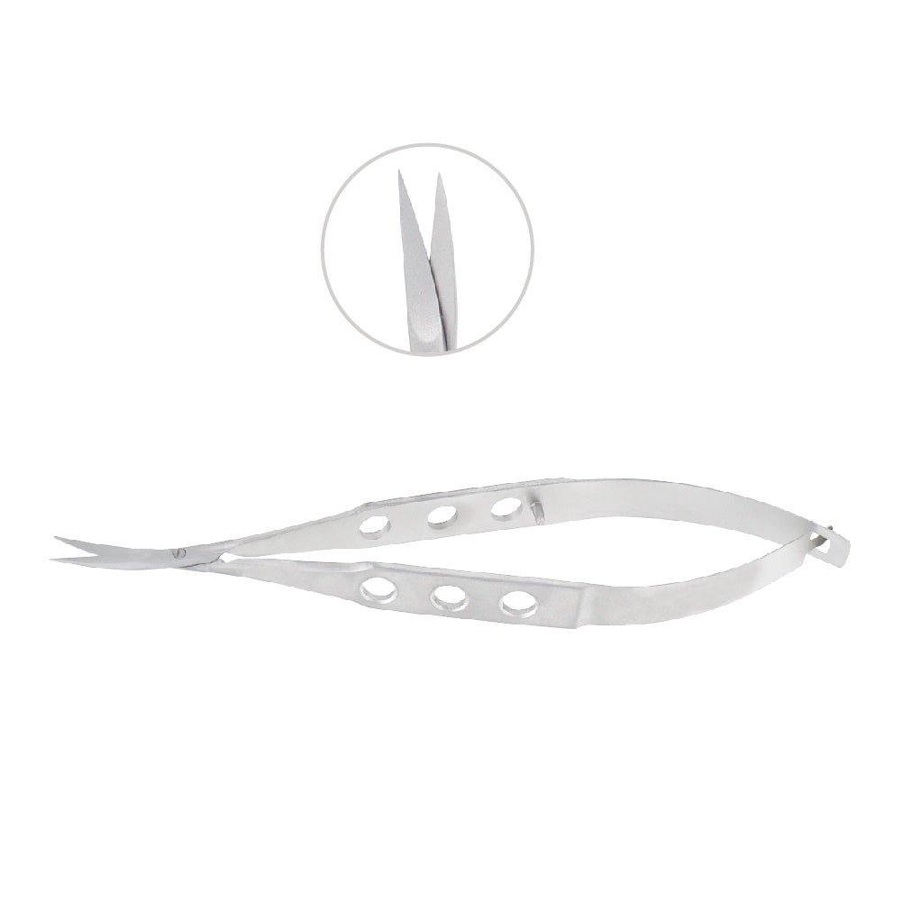 Castroviejo Scissors, Curved, 14 mm, Sharp, overall length 11.5 cm