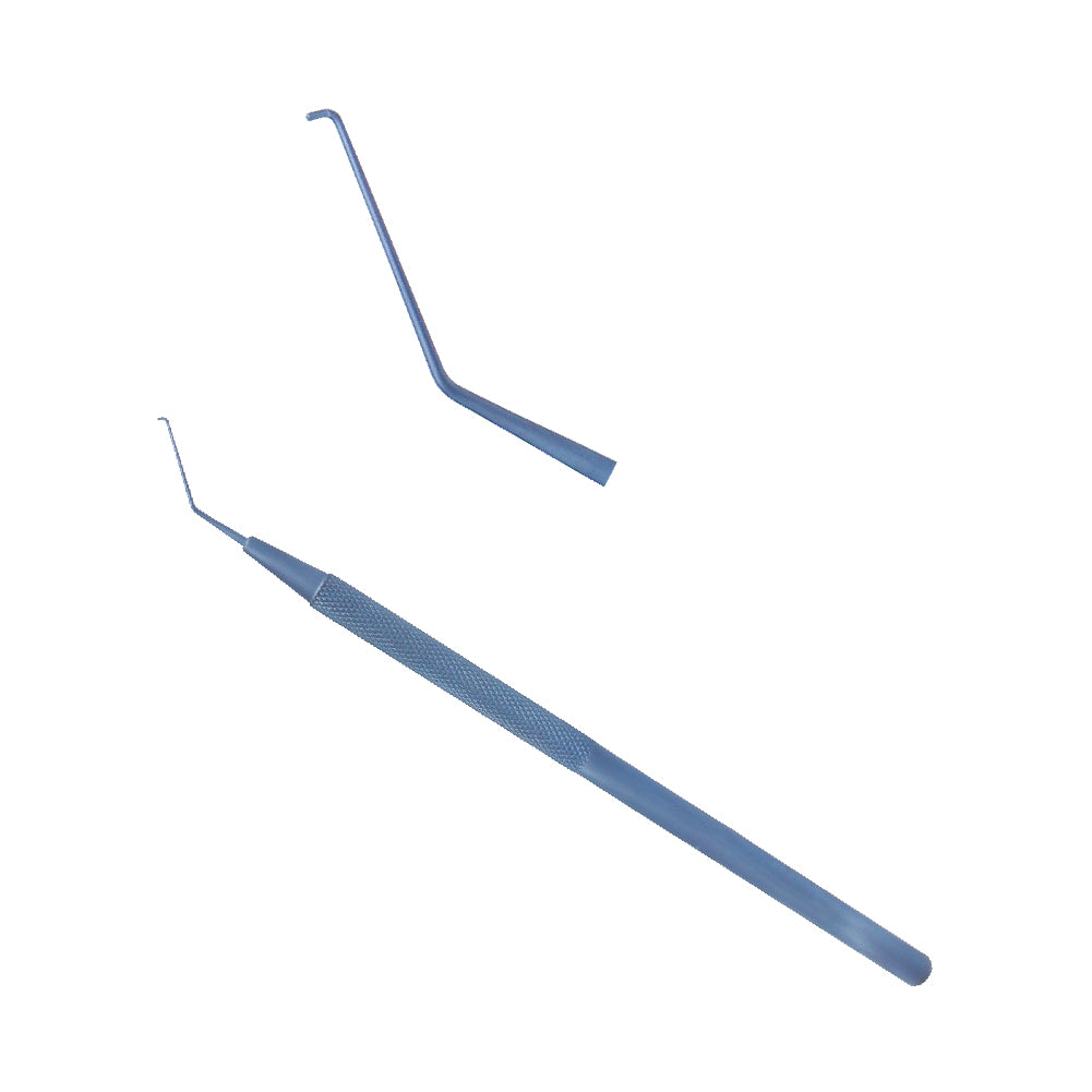 Phaco chopper, 60°, angled, 0.5 mm, overall length 12.5 cm Titanium