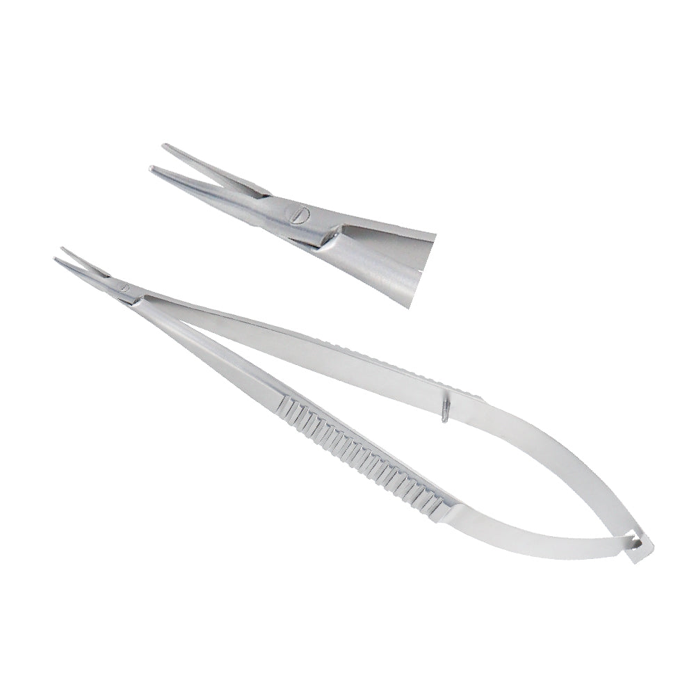 Micro Needle holder, straight, 1.0 x 12 mm, without lock, overall length 14 cm