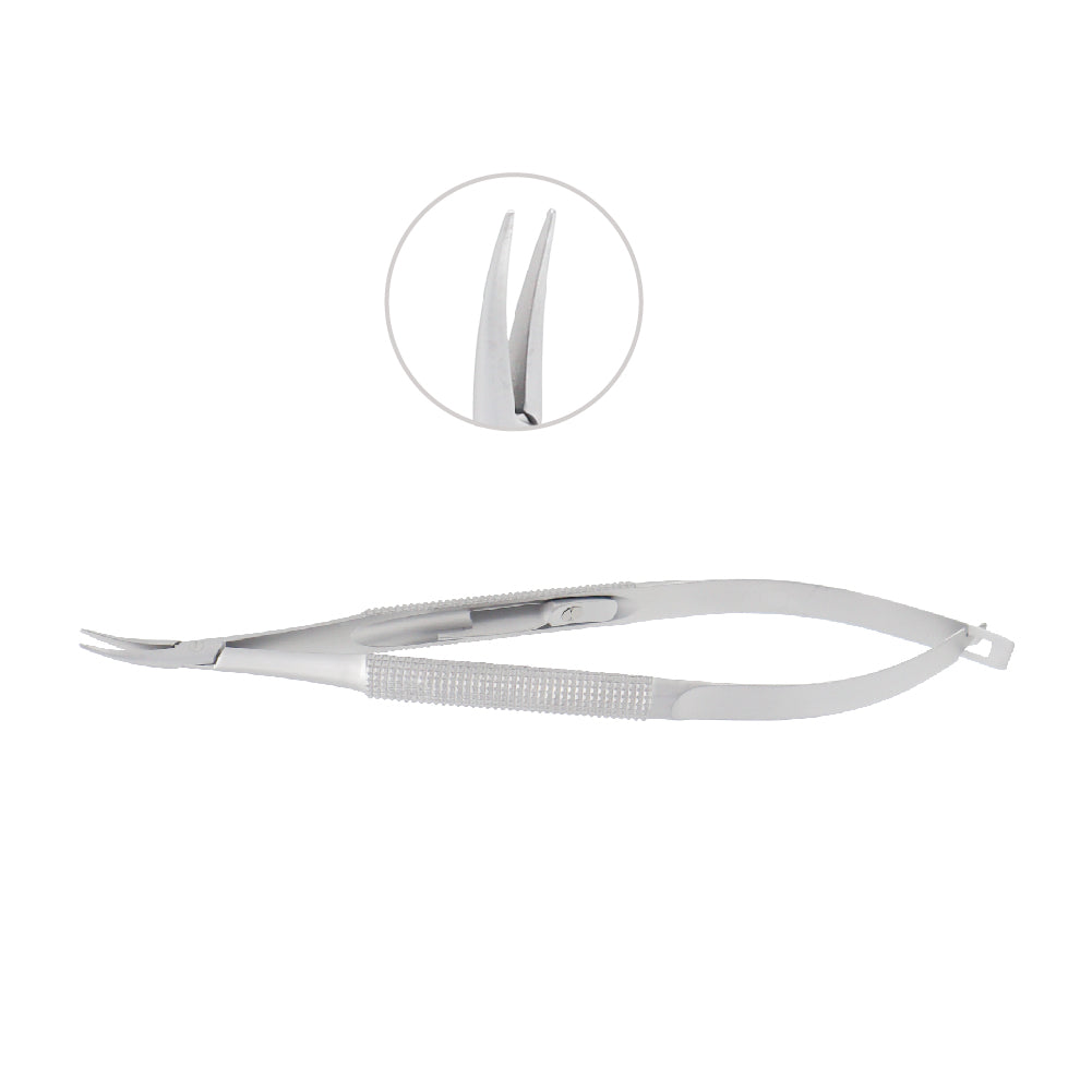 Barraquer - Micro Needle holder, curved, 0.6 x 10 mm, with lock, 11cm