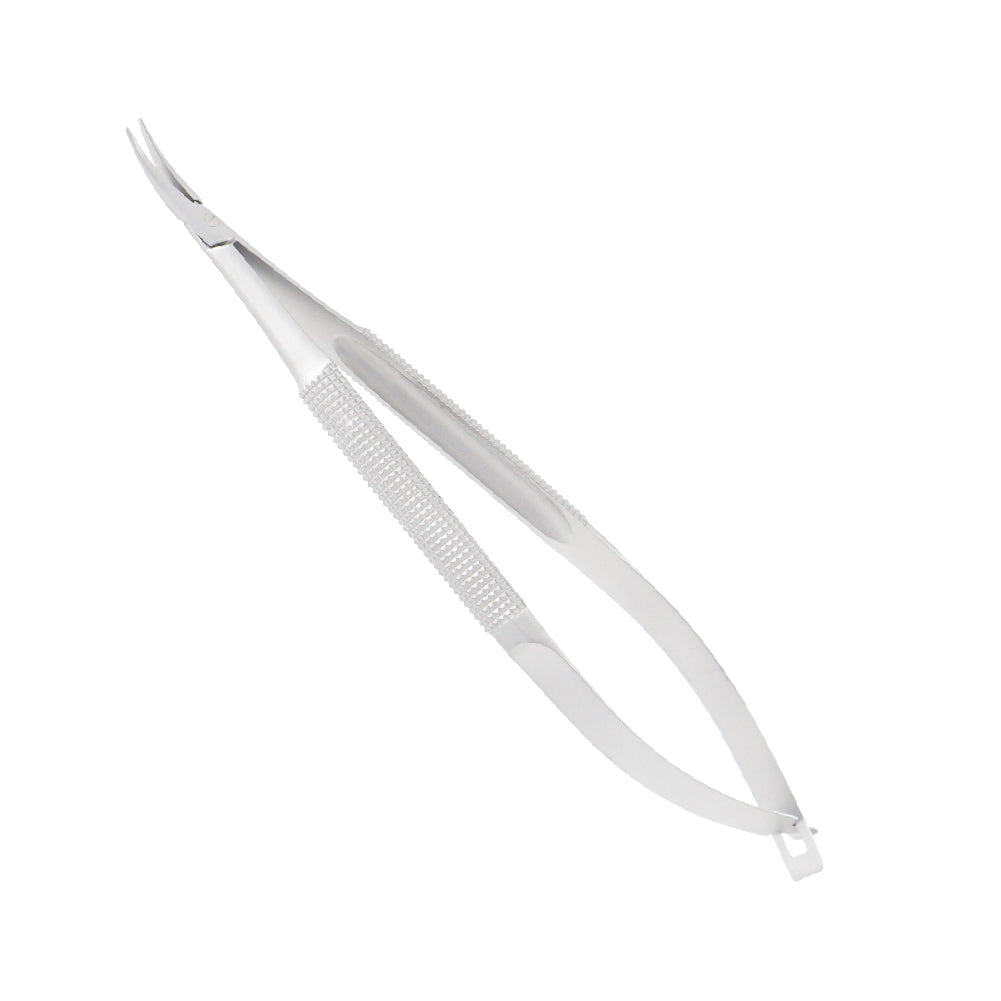 Barraquer Micro Needle Holder, curved, 1 mm, without lock, overall length 12.5 cm