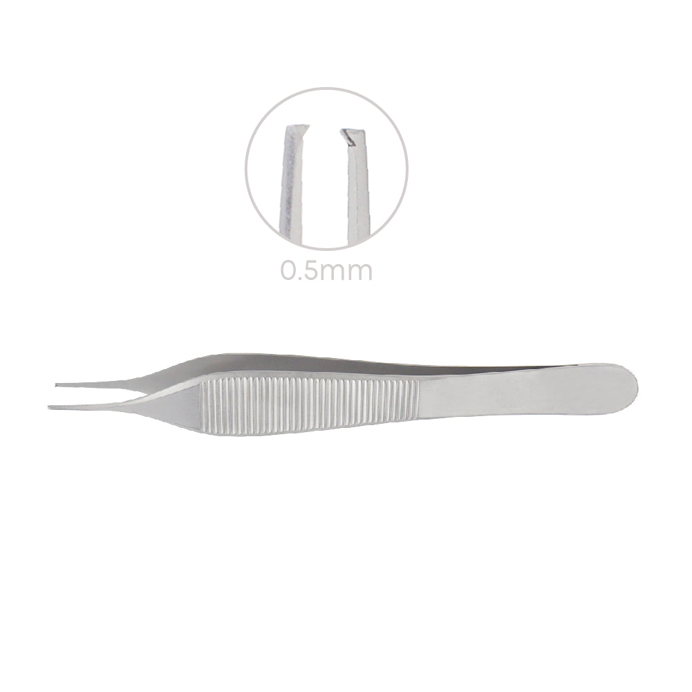 Adson Utility Forceps, 1 x 2 teeth, 0.5 mm, overall length 12 cm