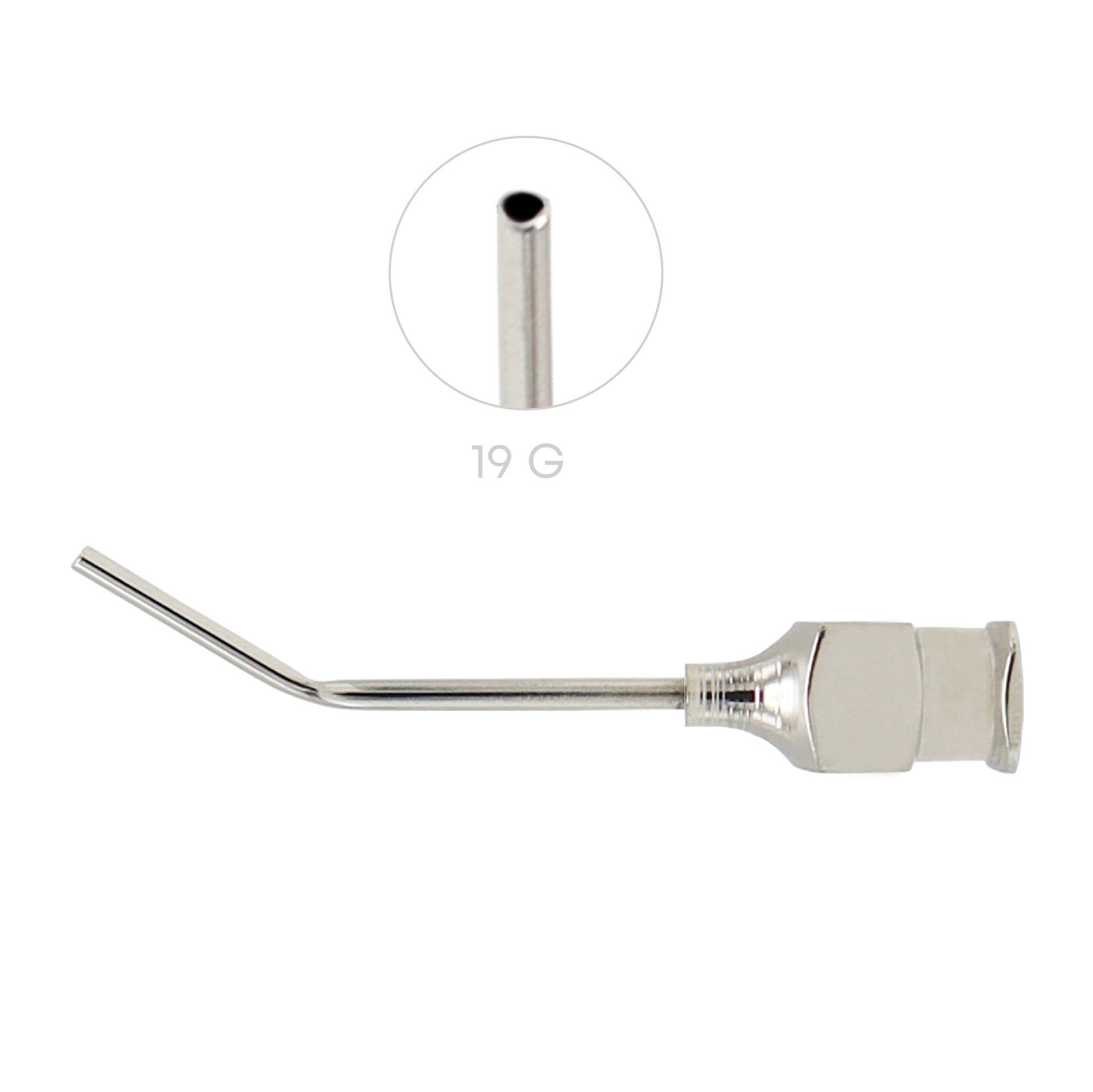 Irrigating cannula, bonn model, round tip 19 ga