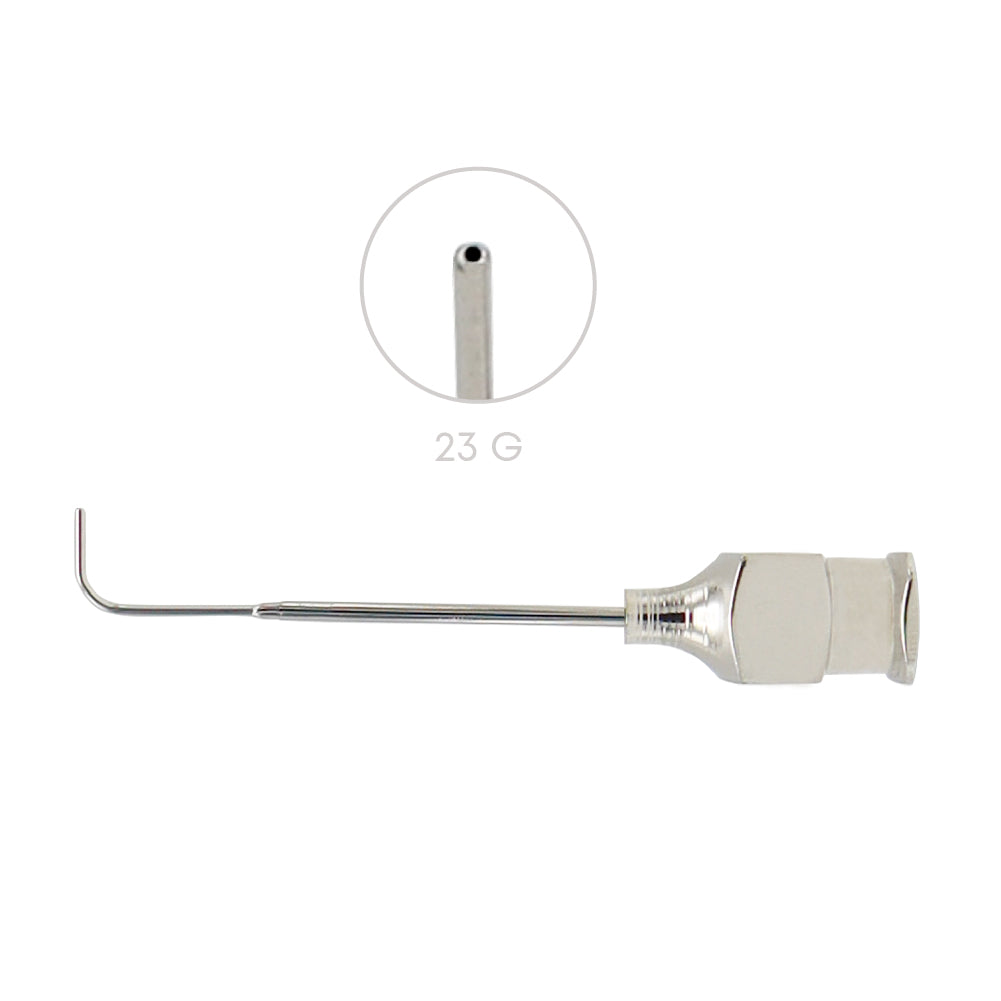 Lachrymal ophthalmic cannulas, Curved, Beveled, 23 ga