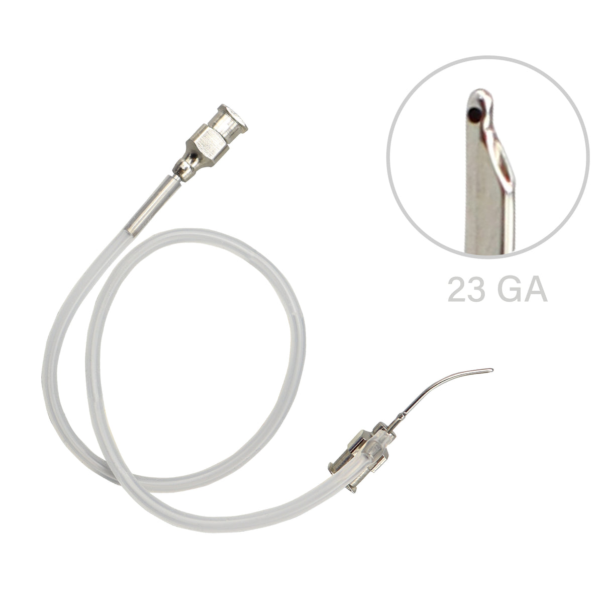Simcoe Irrigation Aspiration Cannula – 23G, 0.3mm Port | Stainless Steel Hub