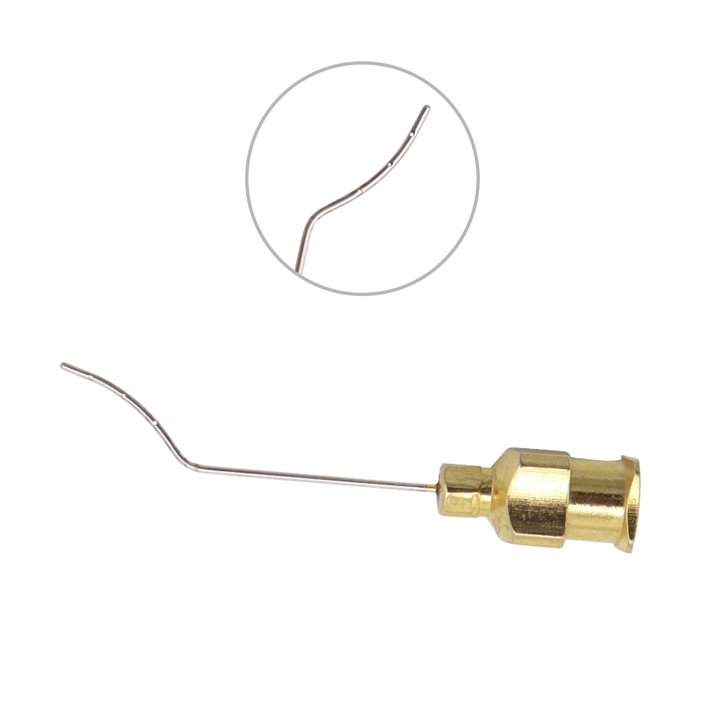 Corbin Buratto Irrigation Cannula – 26G (Gold) | 3-Port Precision Fluid Delivery