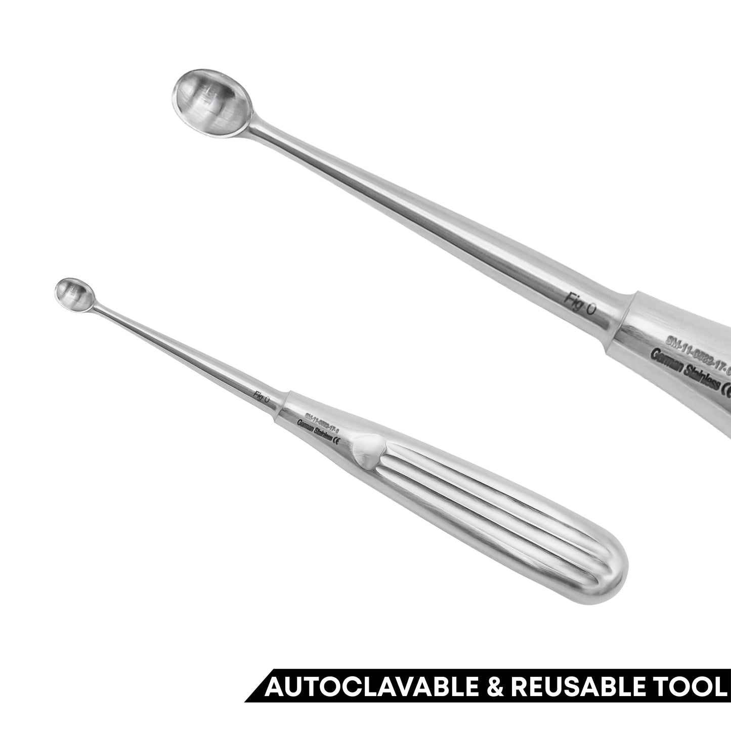Modell USA Bone Curette 16cm Oval Straight