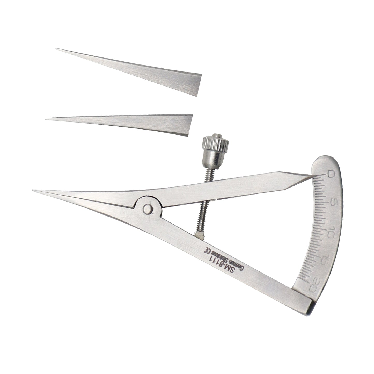Castroviejo Caliper 0-20mm 3.5" (8.89cm) – Surgical & Dental Measuring Instrument