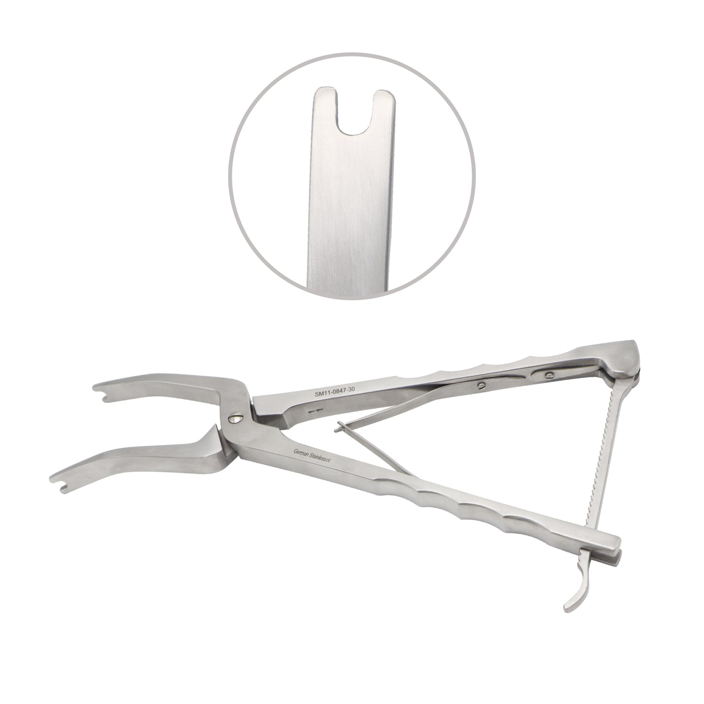 Compression Forceps 30cm (12") – Leaf Spring Long Ratchet for Screw & Rods