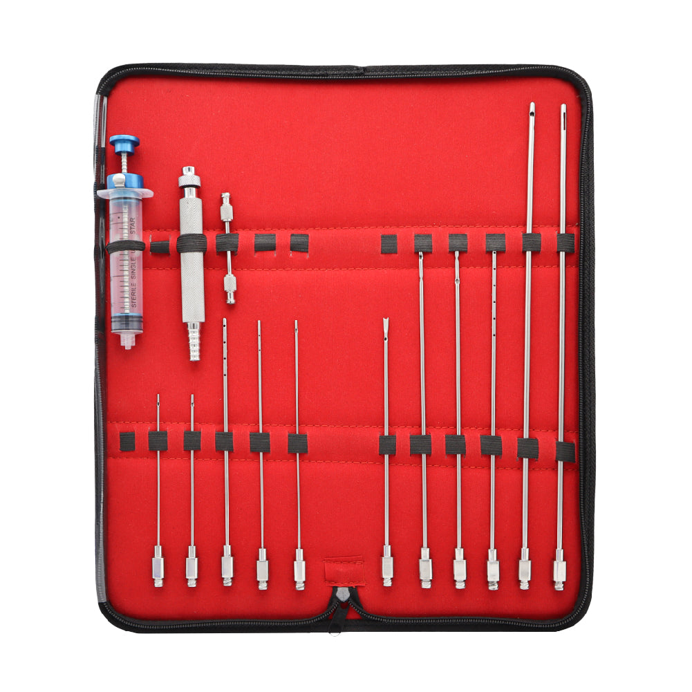 14 Pcs Liposuction Cannulas Sets