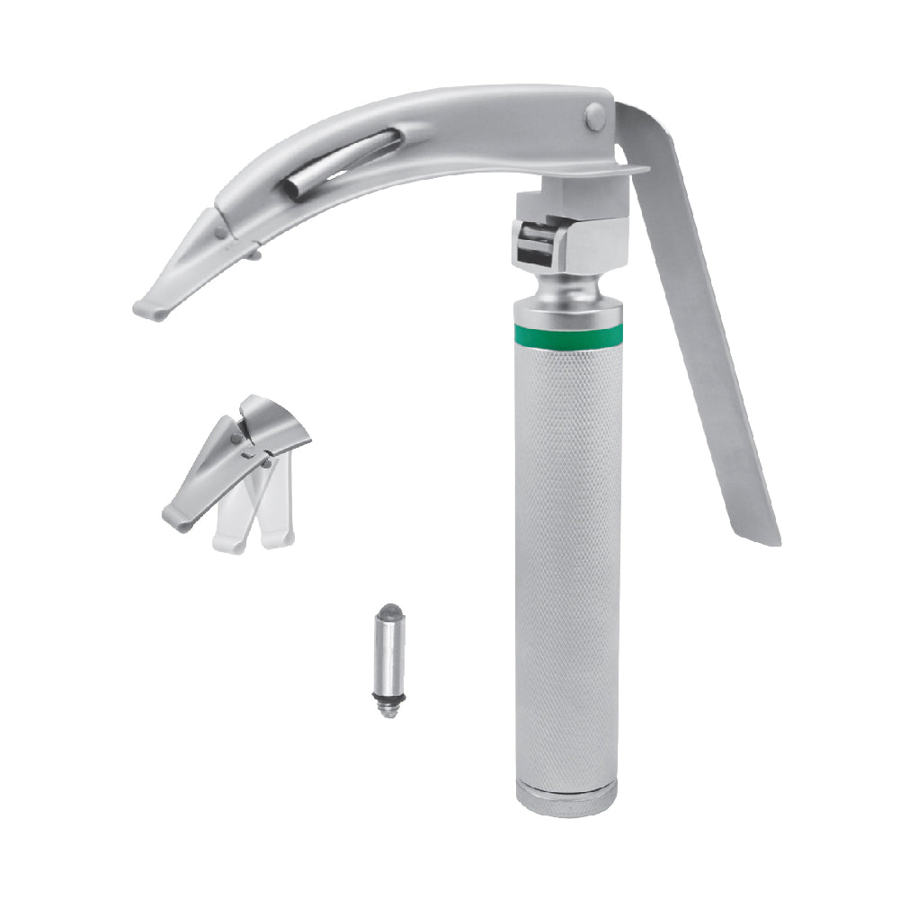 Flexible Macintosh Interchangeable Reusable Laryngoscope sets (Fiber Optic) Cold Light Guide