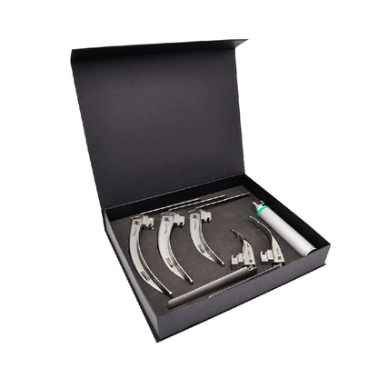 Flexible Macintosh Interchangeable Reusable Laryngoscope sets (Fiber Optic) Cold Light Guide