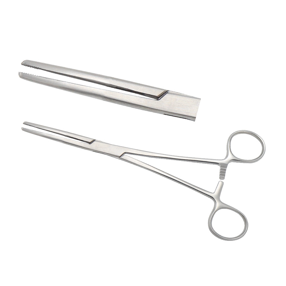 Rochester-Carmalt forceps serrated jaw detail