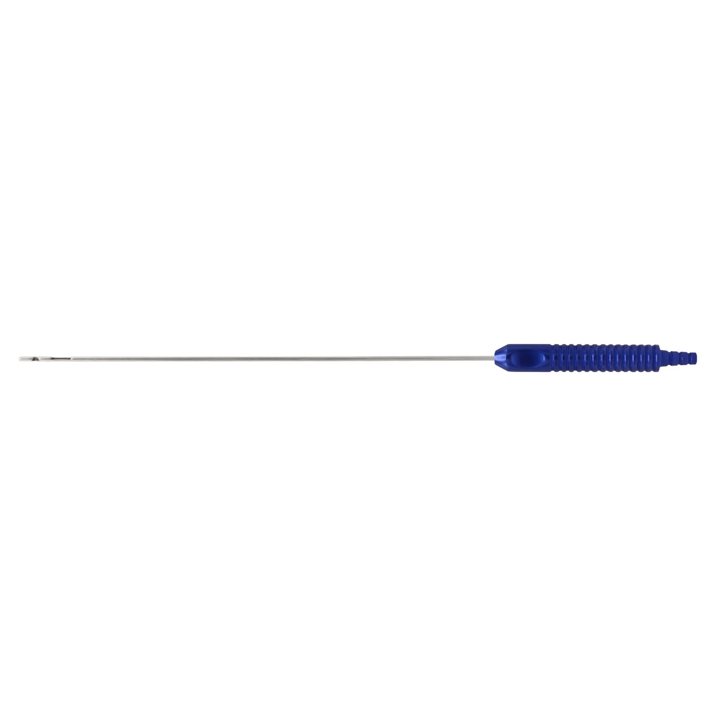 TriFlow Hybrid Liposuction Cannula – 30 cm Ø 4 mm | 1 Central Hole+ 1 Diagonal Port, Blue Handle