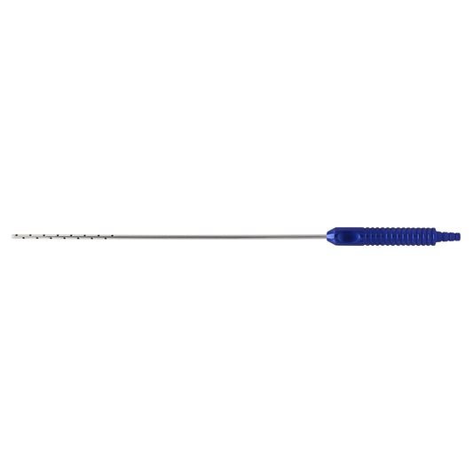 TriFlow Blue-Handle Liposuction Cannula – 30-Hole | Ø 4 mm × 30 cm | Large-Volume Fat Aspiration Cannula