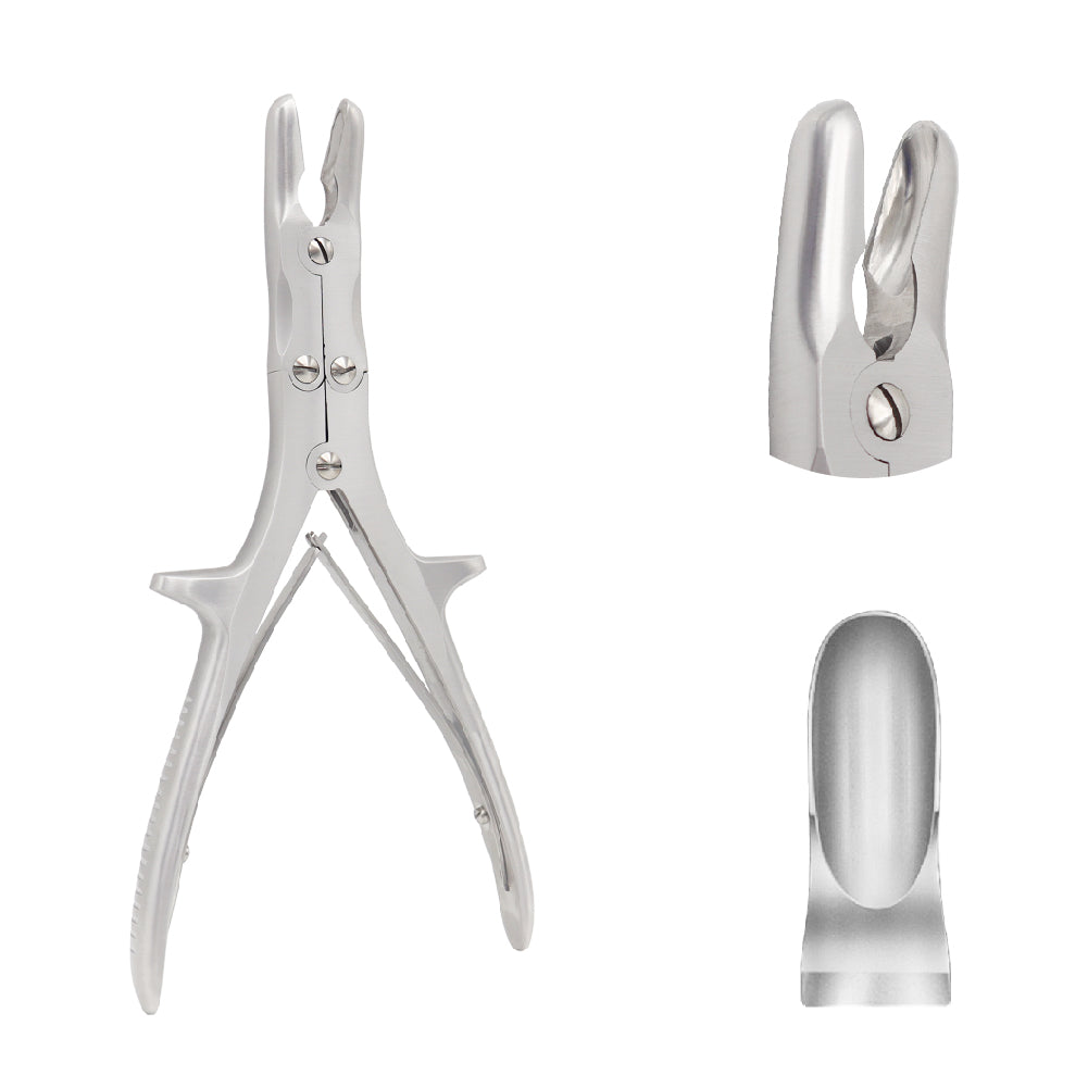 Stille-Luer Double Action Bone Rongeur - 22cm Curved
