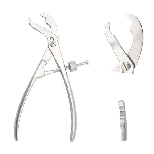 Self-Centering Bone Holding Forceps 24cm with Thread Fixation