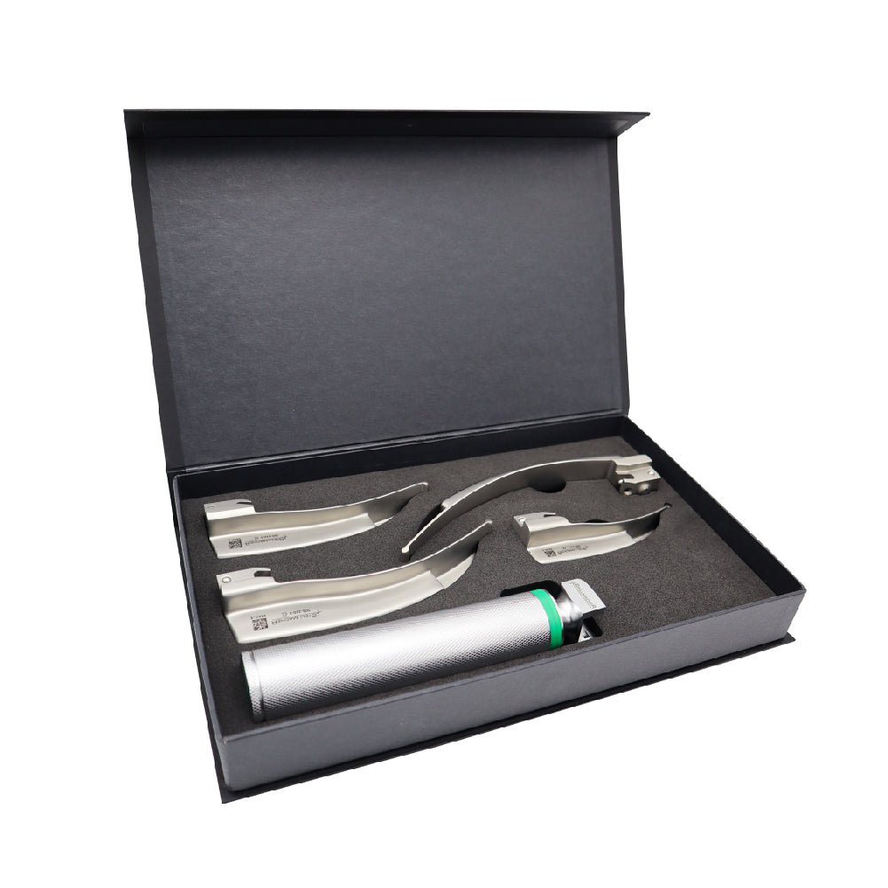 Autoclavable Macintosh Integrated Reusable Laryngoscope Sets (Fiber Optic) Cold Light Guide