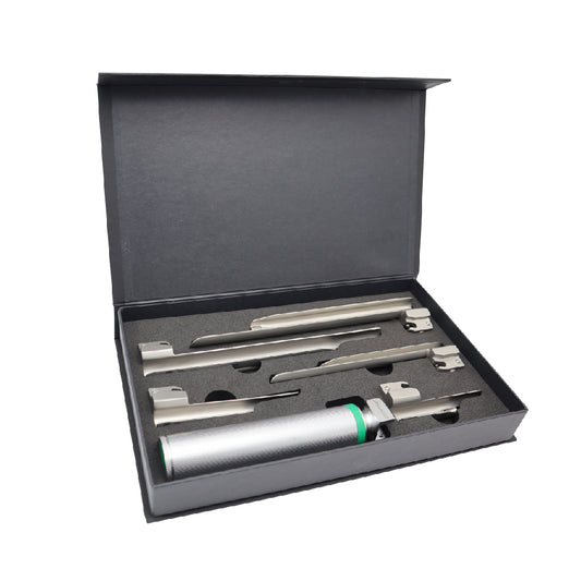 Reusable / Autoclavable Miller Fix Tube HBT Laryngoscope (Fiber Optic) Cold Light Guide Set - Stellmacher Instruments inc.