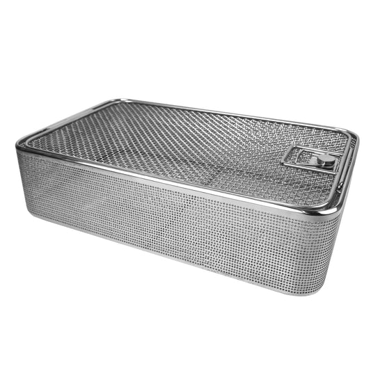 Hybrid Sterilization Basket with Lid - 405x255x100mm