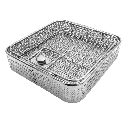 Hybrid Sterilization Basket with Lid - 245x255x60mm