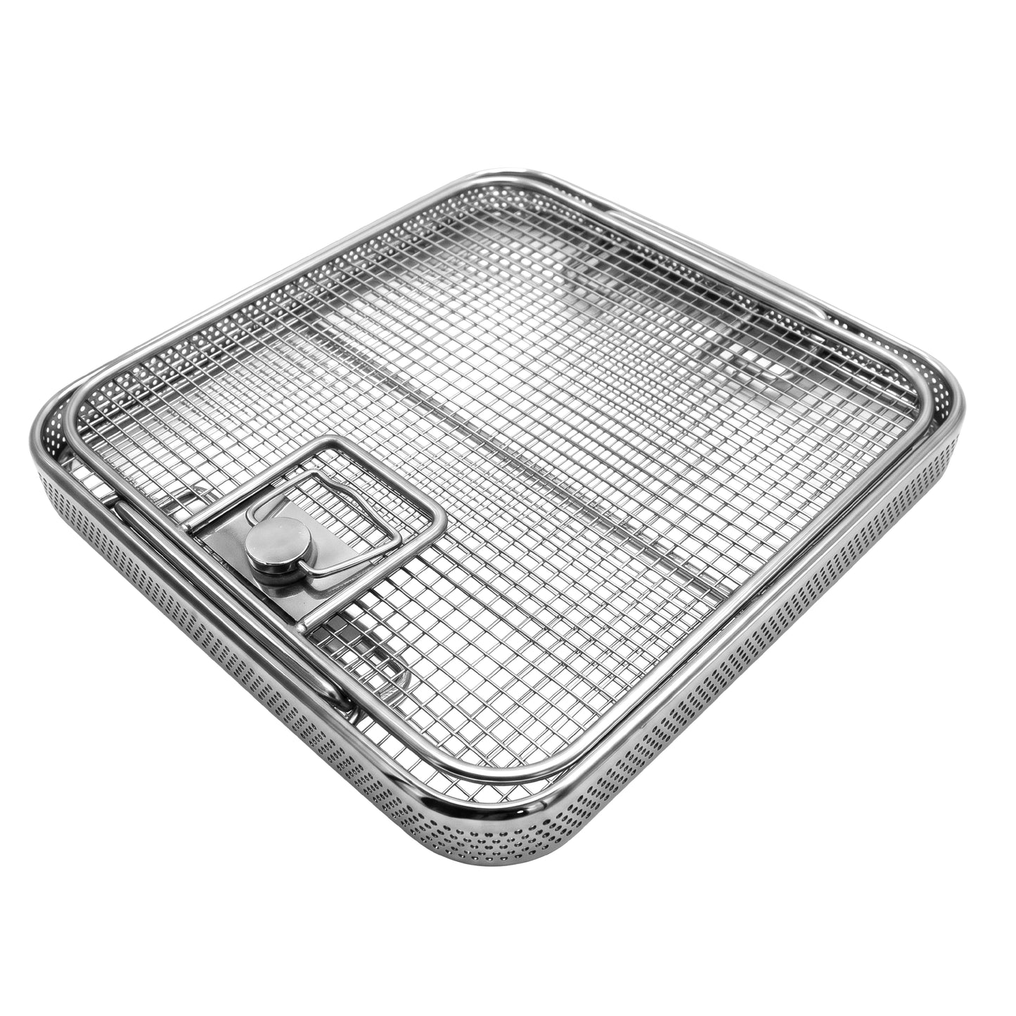 Perforated Surgical Instrument Sterilization Tray with Lid – Standard Model