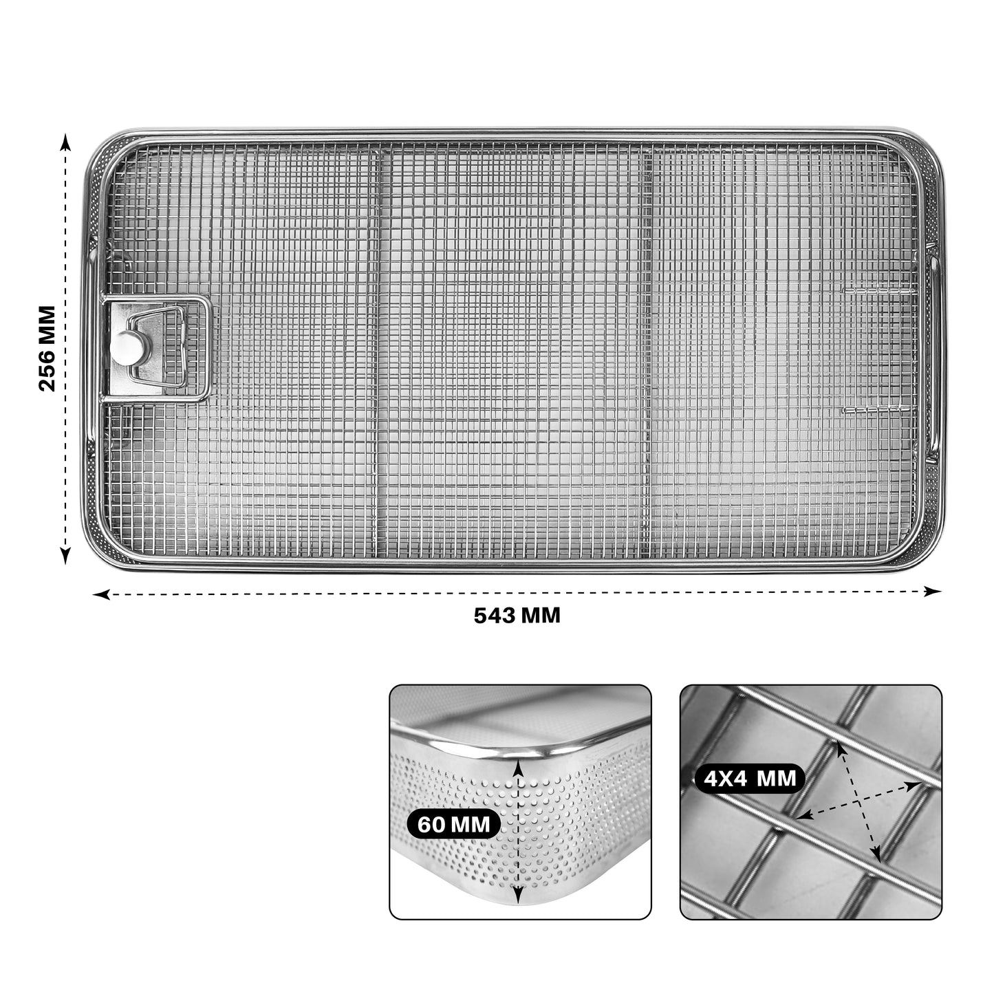 Perforated Surgical Instrument Sterilization Tray with Lid – Standard Model