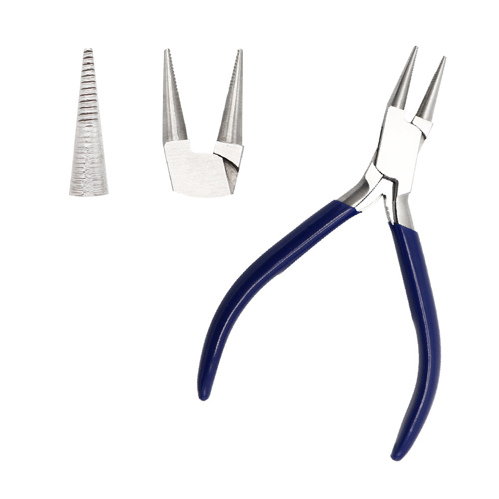 Round Nose Pliers Serrated Jaws - 12cm