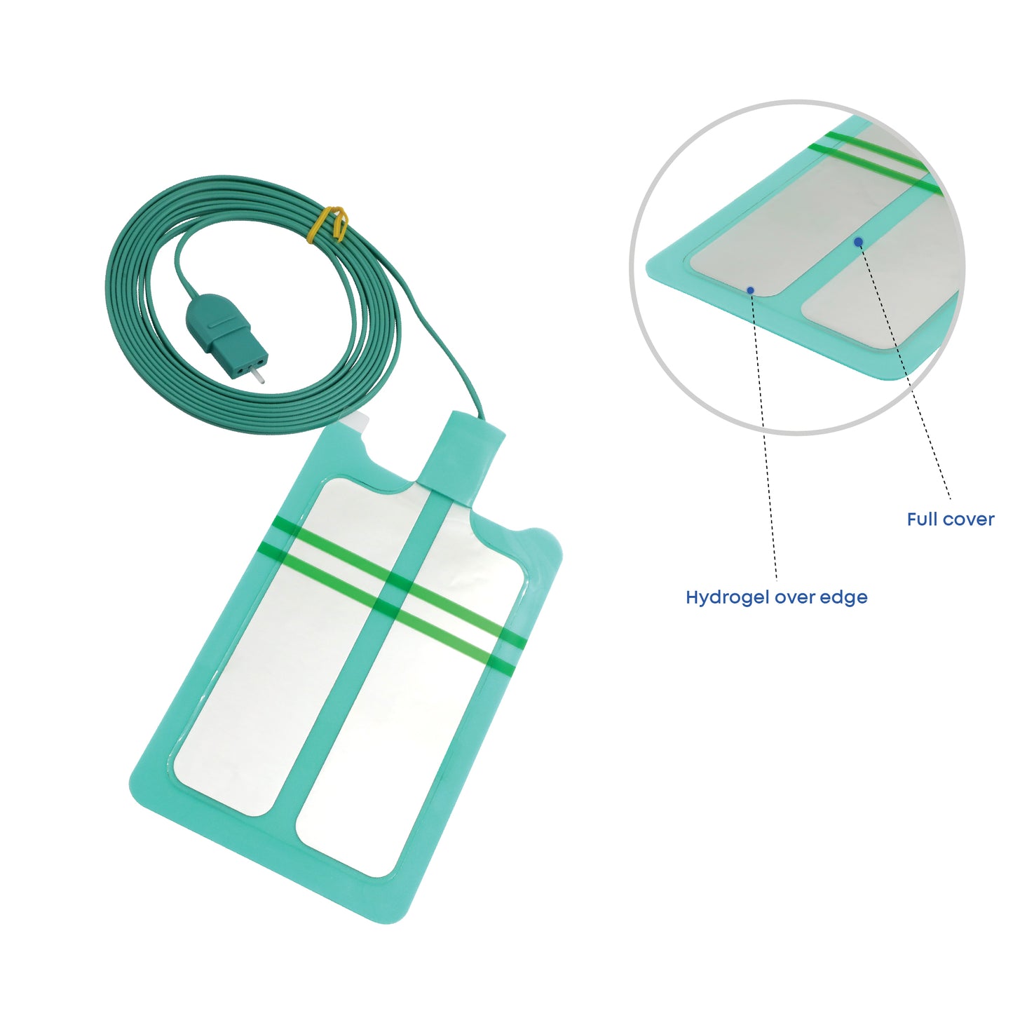 Electrosurgical Grounding Pad with Pre-attached Cord